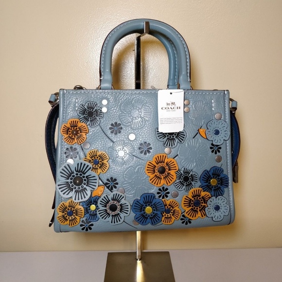 COACH 1941 Rogue 25  10512 Tea Roses Steel Blue - Picture 3 of 6